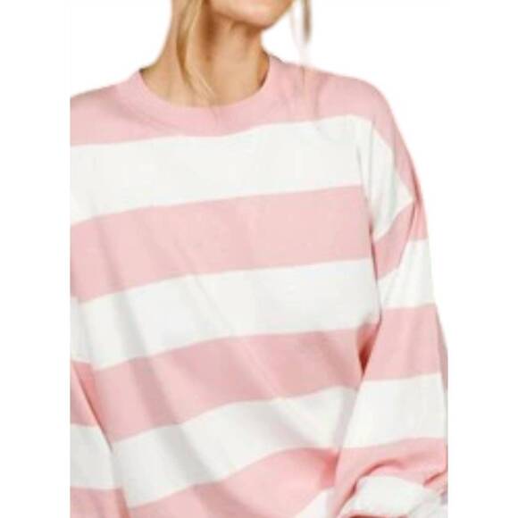 NEW VINE & LOVE charlotte crew neck sweater in blush - Picture 2 of 2